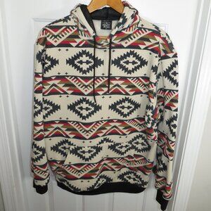 Original Deluxe Supply Hoodie Mens XL Aztec Southwest Tribal All Over Print NWOT